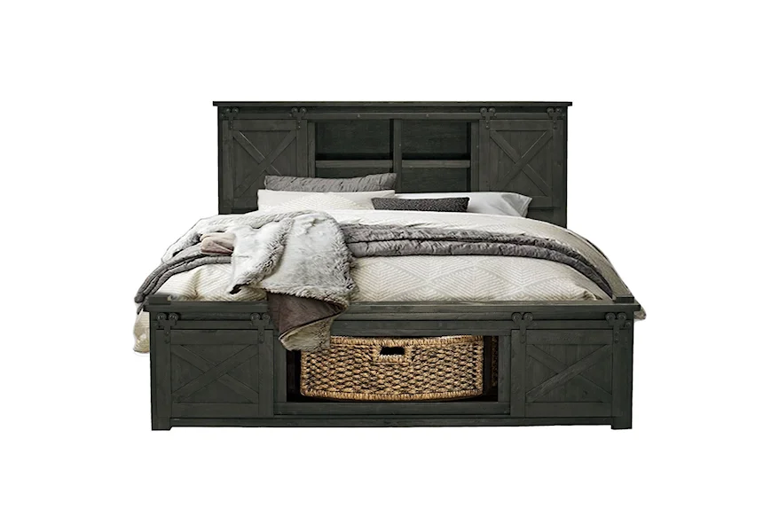 Sun Valley King Bed with Rotating Storage by AAmerica at Esprit Decor Home Furnishings